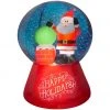 Gemmy Airblown Inflatable Snow Globe Santa on Rooftop Scene -Gemmy Online Store 1572765