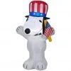 Gemmy Airblown Patriotic Snoopy with Hat and Flag Decor -Gemmy Online Store 1634569