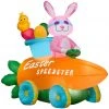 Gemmy Airblown Bunny in Easter Speedster Scene Decor 1 Gemmy Airblown Bunny in Easter Speedster Scene Decor -Gemmy Online Store 1634579