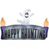 Gemmy Airblown-Ghost with Happy Haunting Sign-LG Scene -Gemmy Online Store 1694753