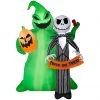 Gemmy Airblown-Jack Skellington with Oogie Boogie-Scene-Disney
