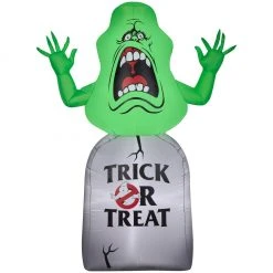 Gemmy Airblown Inflatable Ghostbusters Slimer on Tombstone, G-227213