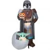 New! Gemmy Airblown Inflatable Star Wars The Mandalorian The Child with Pumpkin Scene -Gemmy Online Store 1904199
