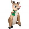 New! Gemmy Airblown Inflatable Rudolph the Red-Nosed Reindeer with Striped Scarf, G-86344 -Gemmy Online Store 1935171
